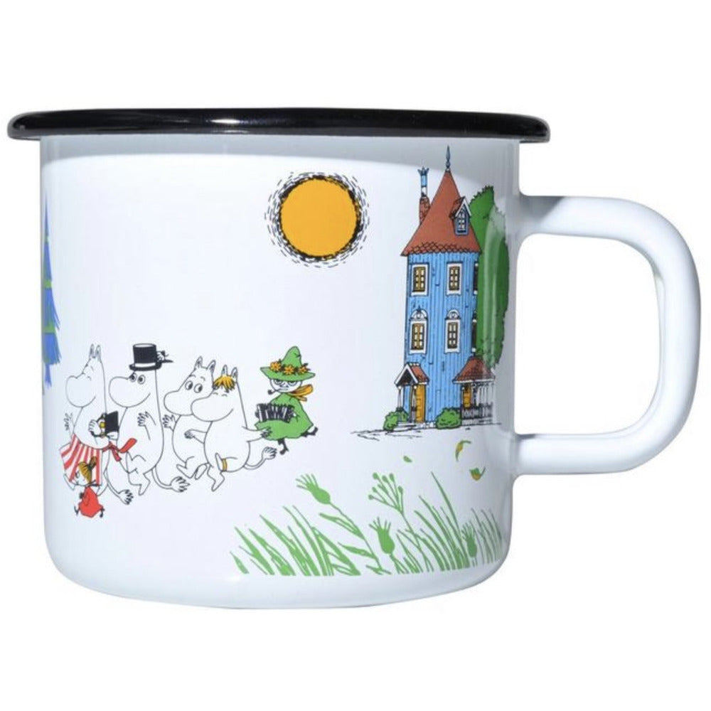 Moomin Enamel Mug 3.7 dl Colors Moomin Valley - .