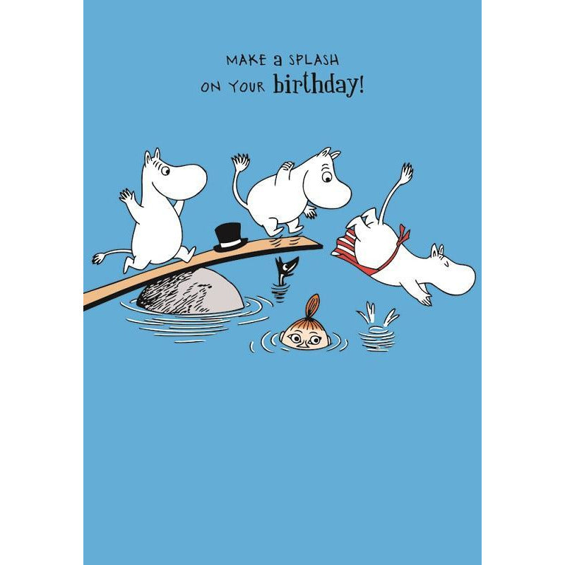 Birthday Card make A splash Blue - .